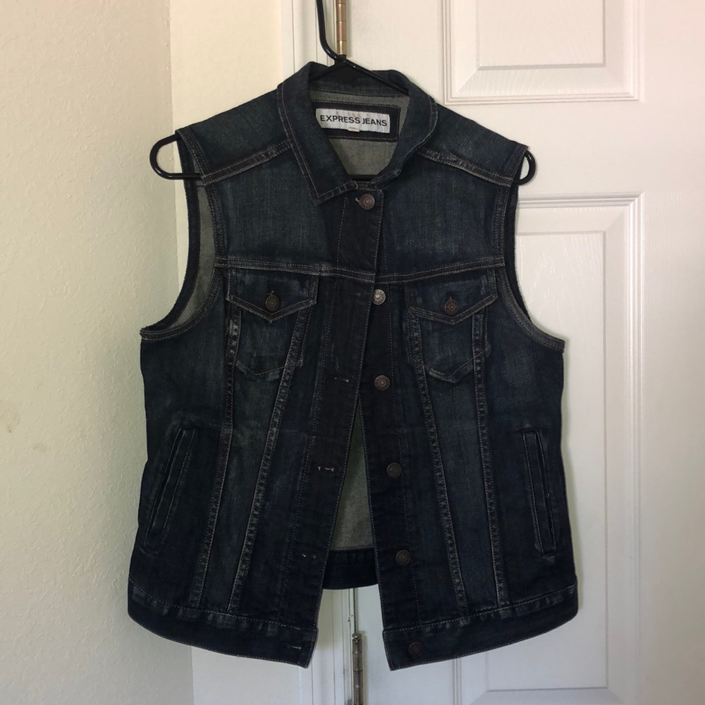 Express jeans denim vest